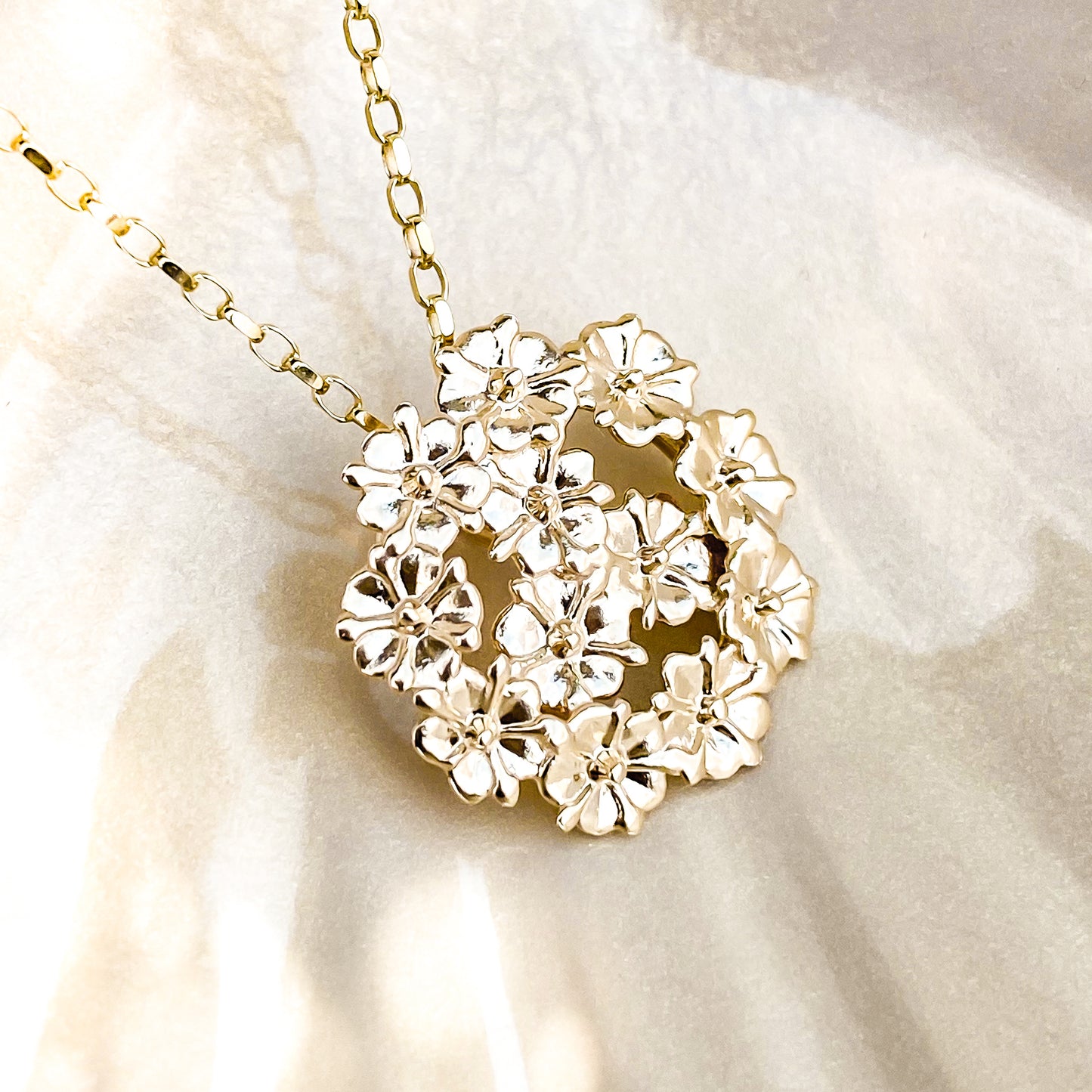 Gold Elderflower Necklace
