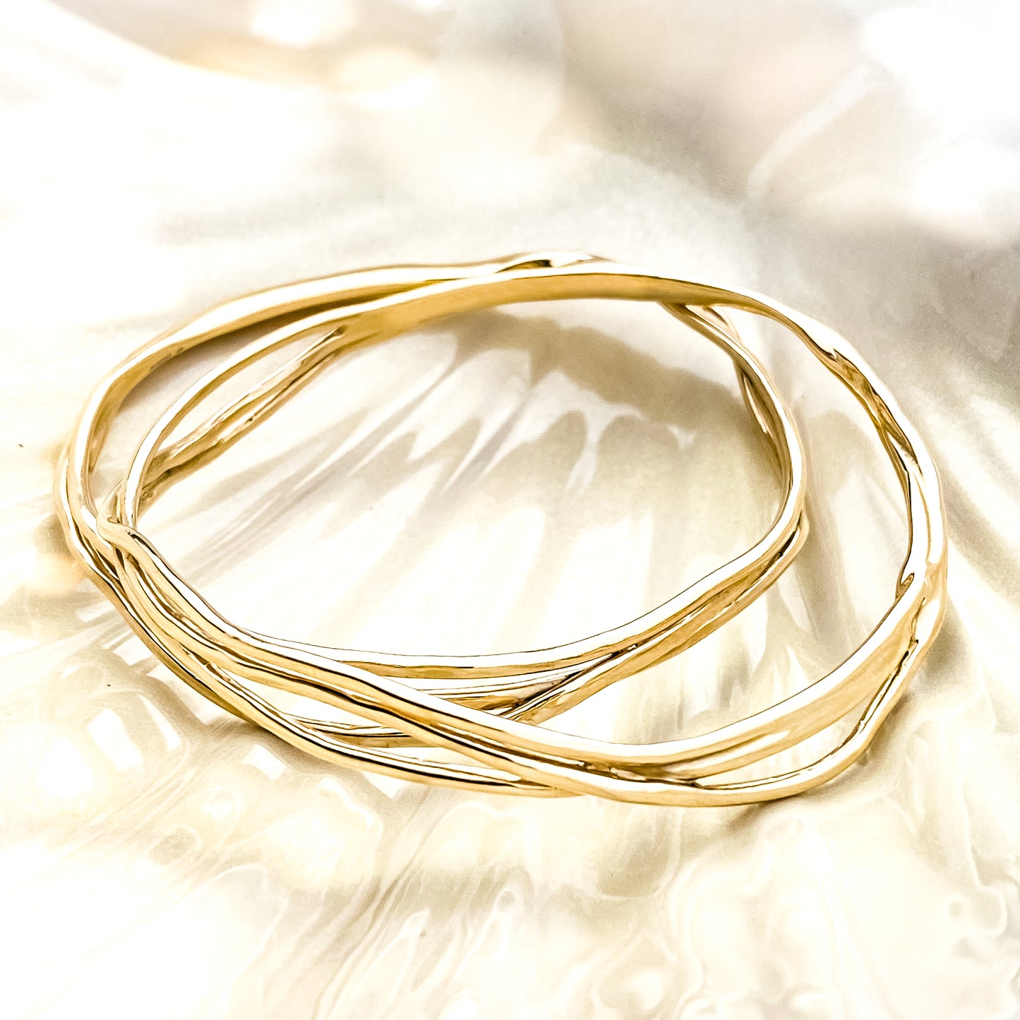 Gold Organic Bangle