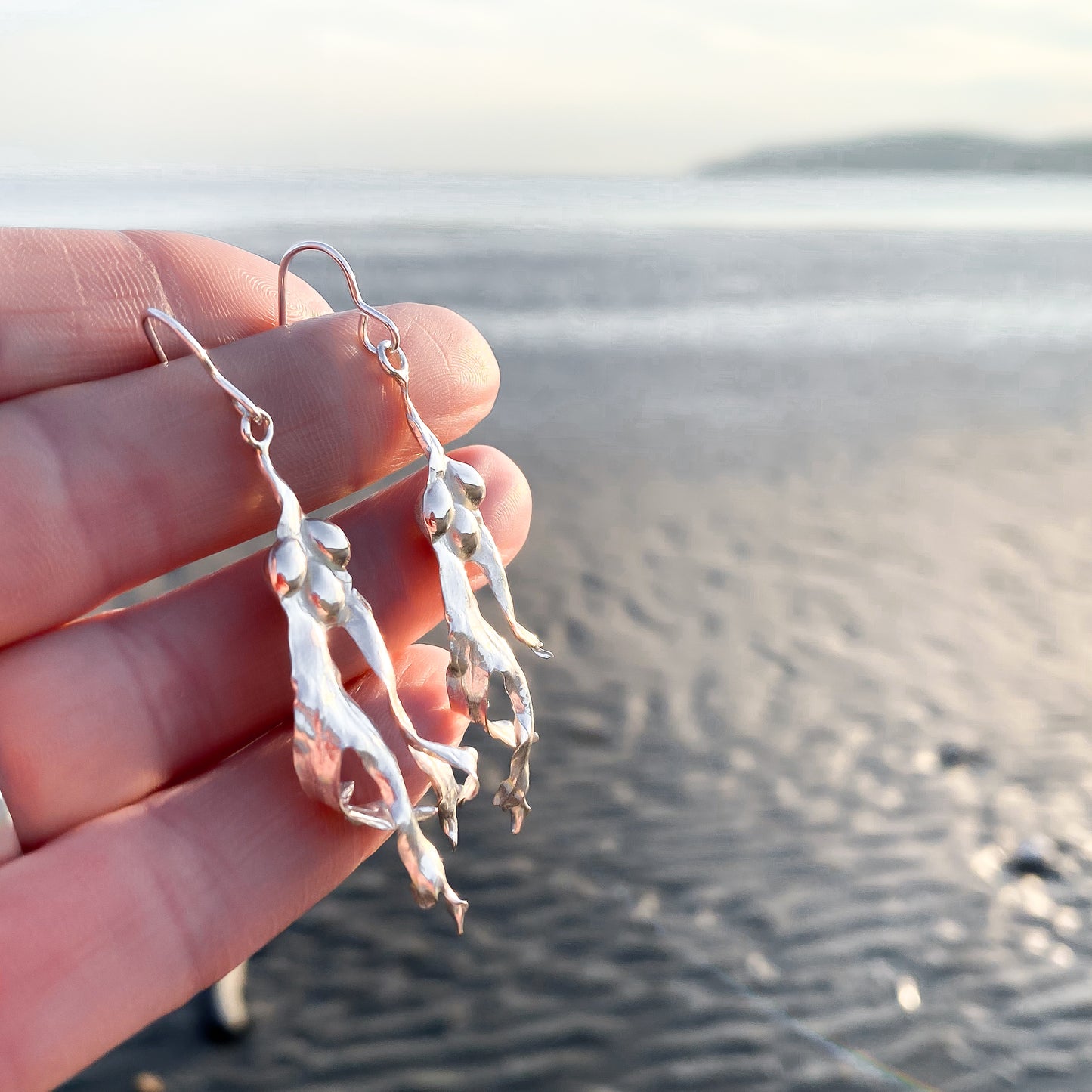 Sterling Silver Seaweed Dangle Earrings